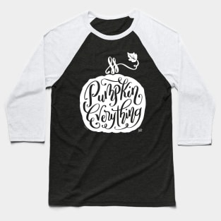 Pumpkin Everything Pretty White Ghost Pumpkin Graphic Baseball T-Shirt